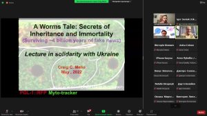 On May 2, 2022 the staff of the department Assoc. Anna Kravchenko and Assoc. Igor Senyuk listened to a lecture: "4 billion years of false news: what we can learn from how living things process information"