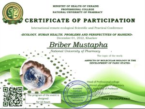 On December 01, 2022, members of the Student Scientific Society of the Department took part in the International Distance Ecological Scientific and Practical Conference "ECOLOGY. HUMAN HEALTH. PROBLEMS AND PROSPECTS OF MANKIND"